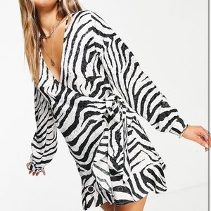 Zebra asos dress